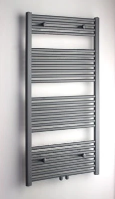 Procasa Caldo Rondo handdoekradiator - ronde buizen 1400 x 400 mm - 520 Watt (EN442 75/65/20) - 1MM8 - grijs mat