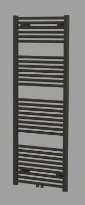 Procasa Caldo Rondo sèche-serviette à tubes ronds - 1400x600mm - 735W - raccordement en bas - noir mat