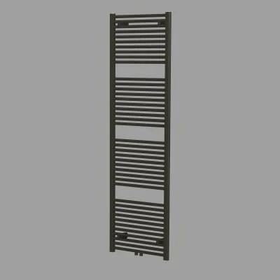 Procasa Caldo Rondo sèche-serviette à tubes ronds - 1800x600mm - 990W - raccordement en bas - noir mat