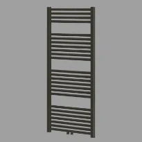 Procasa Caldo Rondo sèche-serviette à tubes ronds - 1200x600mm - 617W - raccordement en bas - noir mat