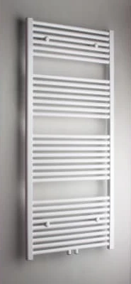 Procasa Caldo Rondo handdoekradiator - ronde buizen 1400 x 500 mm - 628 Watt (EN442 75/65/20) - 1MM8 - Ral 9016 Verkeerswit