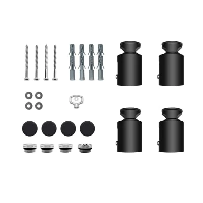 Procasa WSS Caldo/Calore Rondo radiatorbevestigingsset - verstelbaar - 60-85 mm - zwart