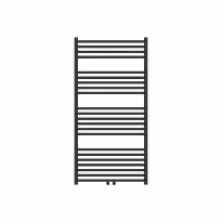 Procasa Caldo Squaro sèche-serviette à tubes carrés - 1200x600mm - 612W - raccordement en bas - noir mat