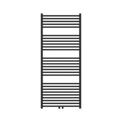 Procasa Caldo Squaro sèche-serviette à tubes carrés - 1400x600mm - 744W - raccordement en bas - noir mat