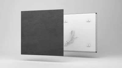 Procasa Sensus panneau infrarouge céramique avec Wifi + détecteur - 592x592 mm - 300W - noir basalte