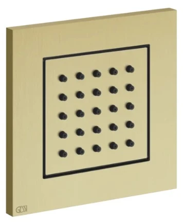 GESSI Body Jets Parties apparentes pour douchette laterale orientable Brushed Brass PVD