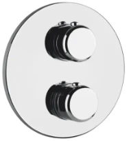 GESSI Goccia Parties apparentes pour mitigeur thermostatique douche mural 2 sorties. Blanc CN
