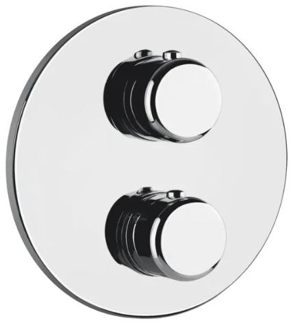 GESSI Goccia Parties apparentes pour mitigeur thermostatique douche mural 2 sorties. Blanc CN