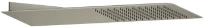 GESSI Tremillimetri Pomme de douche murale QUADRO 300. Steel Brushed