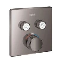 Grohe Grohtherm Smartcontrol robinet thermostatique carré 2 sorties - Hard Graphite