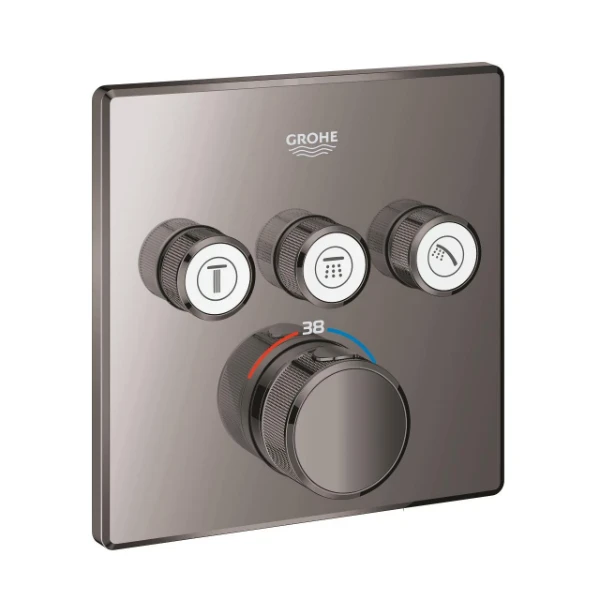Grohe Grohtherm SmartControl façade thm carrée 3sc - Hard Graphite