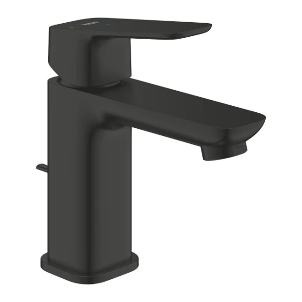 Grohe Cubeo S mitigeur de lavabo avec clic-clac - noir mat