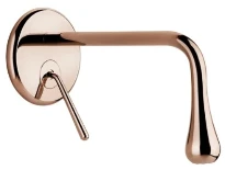 GESSI Goccia Parties apparentes pour mitigeur lavabo mural avec bec court sans vidage. Copper GHRC