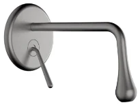 Gessi Goccia Parties apparentes pour mitigeur lavabo mural avec bec court sans vidage. Black Metal Brushed GHRC