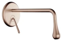 GESSI Goccia Parties apparentes pour mitigeur lavabo mural avec bec long sans vidage. Copper Brushed GHRC