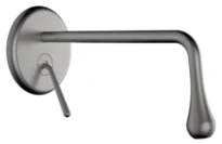 GESSI Goccia Parties apparentes pour mitigeur lavabo mural avec bec long sans vidage. Black Metal Brushed GHRC