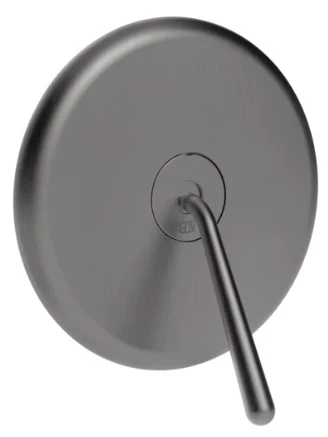 GESSI Goccia Parties apparentes pour mitigeur mural, 1 sortie. Black Metal Brushed GHRC