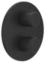 Gessi Goccia Parties apparentes pour mitigeur thermostatique douche mural 2 sorties. Noir XL