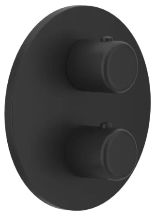 Gessi Goccia Parties apparentes pour mitigeur thermostatique douche mural 2 sorties. Noir XL