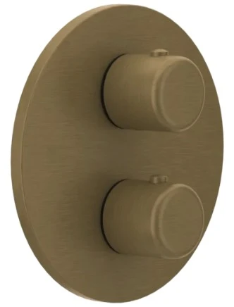 GESSI Goccia Parties apparentes pour mitigeur thermostatique douche mural 2 sorties. Antique Laiton