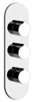 GESSI Tondo Wellness Partie apparente mitigeur THERMOSTATIQUE douche haut débit. Deux sorties indépendantes. Installation verticale/horizontale. chromé