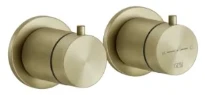 Gessi Shower316 Parties apparentes pour mitigeur thermostatique douche mural 3 sorties. laiton brossé PVD