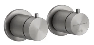 GESSI Shower316 Extern deel bad-/douche thermostaat 3-weg Steel Brushed