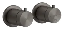 Gessi Shower316 Parties apparentes pour mitigeur thermostatique douche mural 3 sorties. Black Metal Brossé PVD