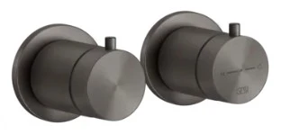 Gessi Shower316 Extern deel bad-/douche thermostaat 3-weg Geb. Zwart Metaal PVD