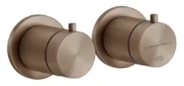 Gessi Shower316 Parties apparentes pour mitigeur thermostatique douche mural 3 sorties. Cuivre Brossé PVD