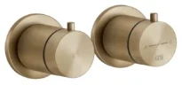 Gessi Shower316 Parties apparentes pour mitigeur thermostatique douche mural 3 sorties. Warm Bronze Br. PVD