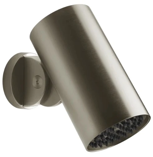 GESSI Spotwater Pomme de douche murale orientable. Fonction PLUIE Finox Brushed Nickel