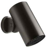 GESSI Spotwater Pomme de douche murale orientable. Fonction PLUIE Black Metal Brossé PVD