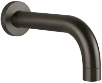 Gessi Via Tortona Bec cascade long de baignoire à compléter par un mitigeur à commande séparée. Black Metal Brossé PVD