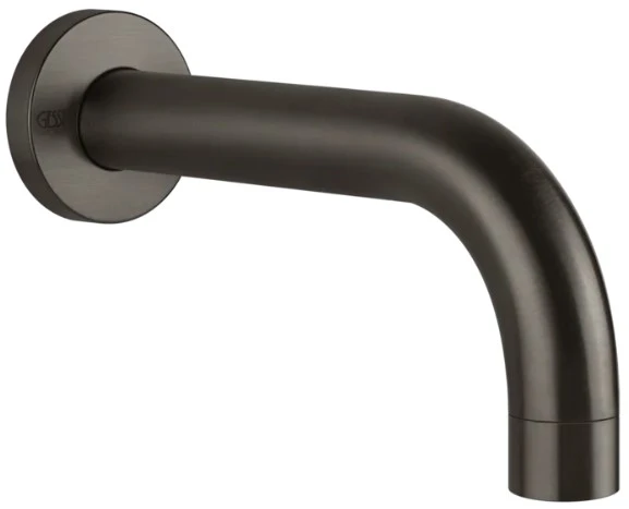 Gessi Via Tortona Bec cascade long de baignoire à compléter par un mitigeur à commande séparée. Black Metal Brossé PVD