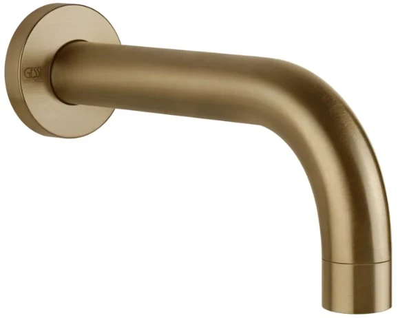GESSI Via Tortona Wanduitloop Bad lange uitloop. Aan te vullen met afstandsbediening Warm Bronze Br. PVD