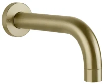 Gessi Via Tortona Bec cascade long de baignoire à compléter par un mitigeur à commande séparée. laiton brossé PVD