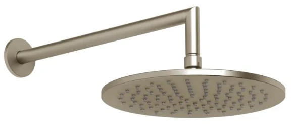 Gessi Ingranaggio douche de tête latérale orientable. Finox nickel brossé