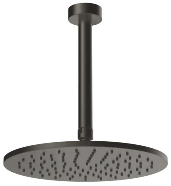 GESSI Ingranaggio Pomme de douche au plafond orientable. Black Metal Brossé PVD