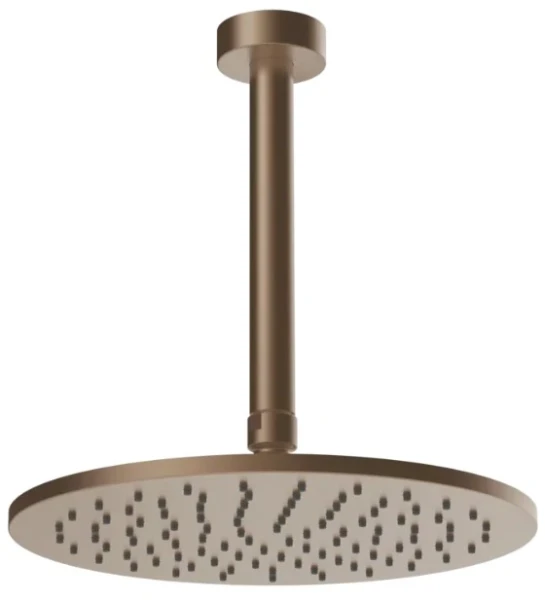 Gessi Ingranaggio douche de tête au plafond orientable. Cuivre Brossé PVD