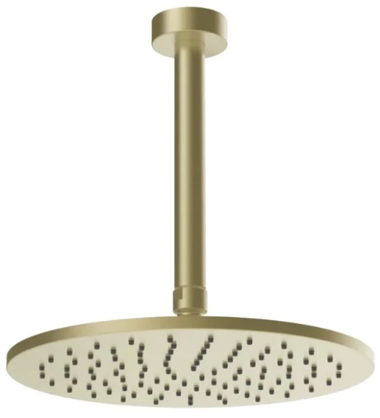 Gessi Ingranaggio Oriënteerbare plafond-hoofddouchekop Brushed Brass PVD