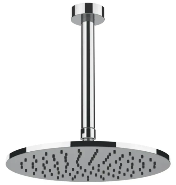 GESSI Ingranaggio Douchette au plafond avec bras orientable, longueur à la demande. chromé