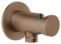Gessi Ingranaggio Sortie murale coudée avec support fixe pour douchette. Cuivre Brossé PVD