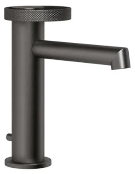 GESSI Anello Mitigeur lavabo, avec vidage et flexibles de raccordement. Black Metal Brossé PVD