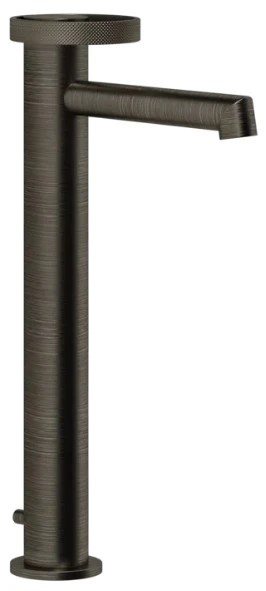 GESSI Anello Mitigeur lavabo réhaussé, bec court, avec vidage et flexibles de raccordement Aged Bronze