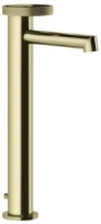 GESSI Anello Mitigeur lavabo réhaussé, bec court, avec vidage et flexibles de raccordement Brass PVD