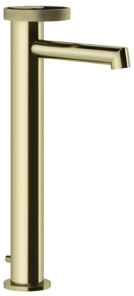 GESSI Anello Mitigeur lavabo réhaussé, bec court, avec vidage et flexibles de raccordement Brass PVD