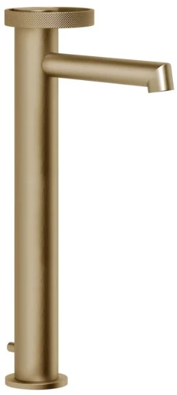 GESSI Anello Mitigeur lavabo réhaussé, bec court, avec vidage et flexibles de raccordement Warm Bronze Br. PVD