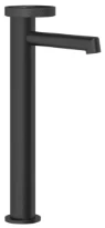 GESSI Anello Mitigeur lavabo réhaussé, bec court, sans vidage, avec flexibles de raccordement. Noir XL