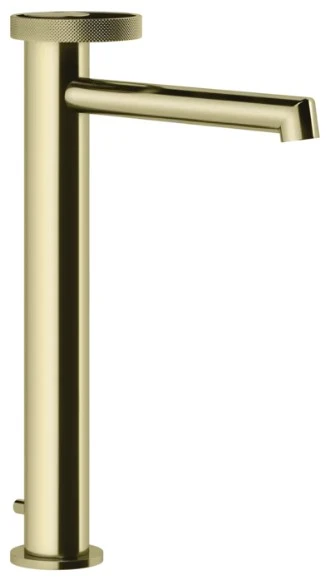 GESSI Anello Mitigeur lavabo réhaussé, bec long, avec vidage et flexibles de raccordement. Brass PVD